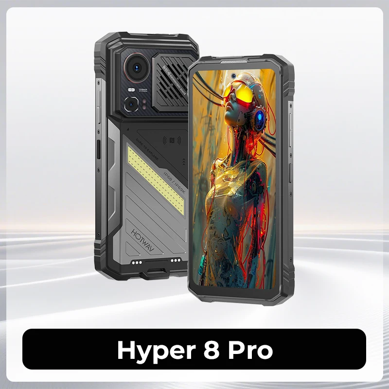 HOTWAV Hyper 8 Pro robuuste smartphone 125dB luidspreker 55W snel opladen 5G mobiele telefoon 12000mAh 108MP 12GB 512GB mobiele telefoon