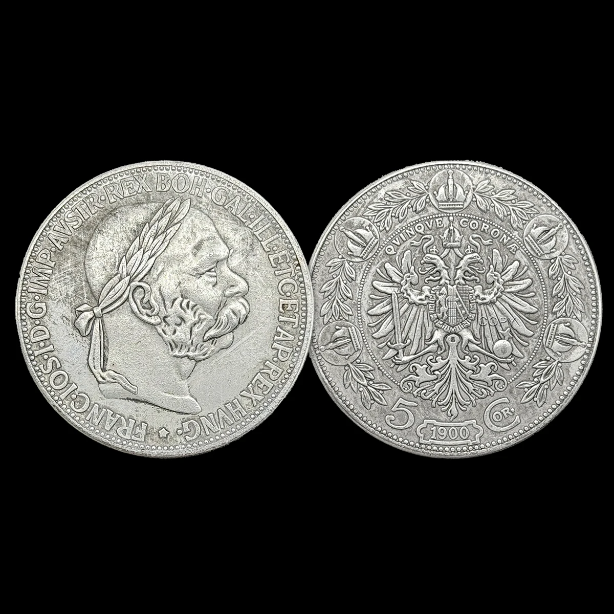 النمسا 1900 فرانز I 5 كرونا عملة تذكارية، وسام مجموعة طبق الأصل من الإمبراطورية المجرية النمساوية، هدية عيد الميلاد، هدايا تذكارية