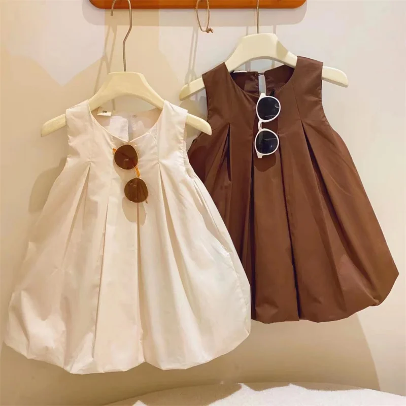 Girls Dress Summer Sleeveless Princess Dress Korean Kids Dresses Children Clothes New Baby Girl Dress Vestidos 2 3 4 5 6 7Yrs