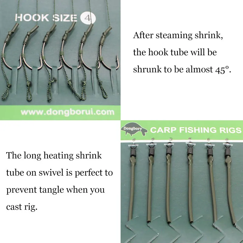 1pack Carp Fishing Ready Tied Carp Rigs Kurve Shank Hook Rolling Swivels Pop Up Boilies Hair Rig Bait For Carp Fishing Tackle