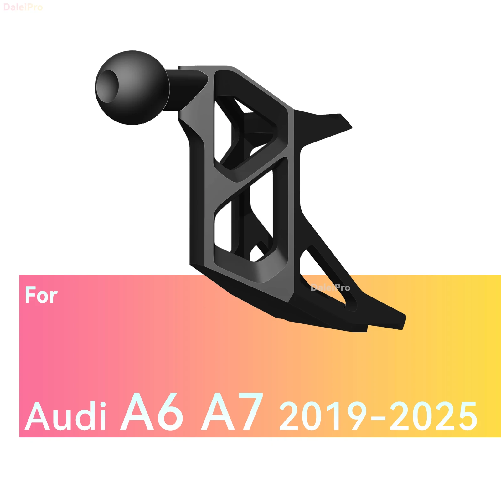Maßgefertigte Magnetische Handyhalterung mit Luftstromkühlung für Audi A6 C8 2019-2024 2025 S6 A7 S7, 360° Drehbar ° Schwenkbarer Halterungssockel – Detail 2