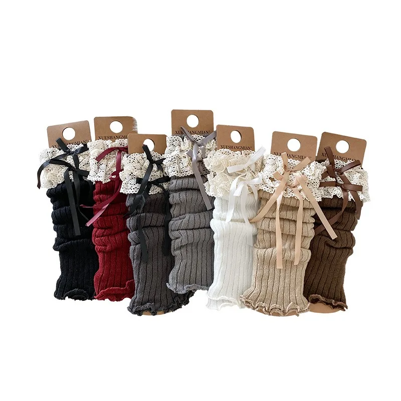 Calf Warmers High Elasticity Lolita Gaiter Stretch Knitted Warmers Sweet Lolita Leg Warmers For Dance Performances Outdoor