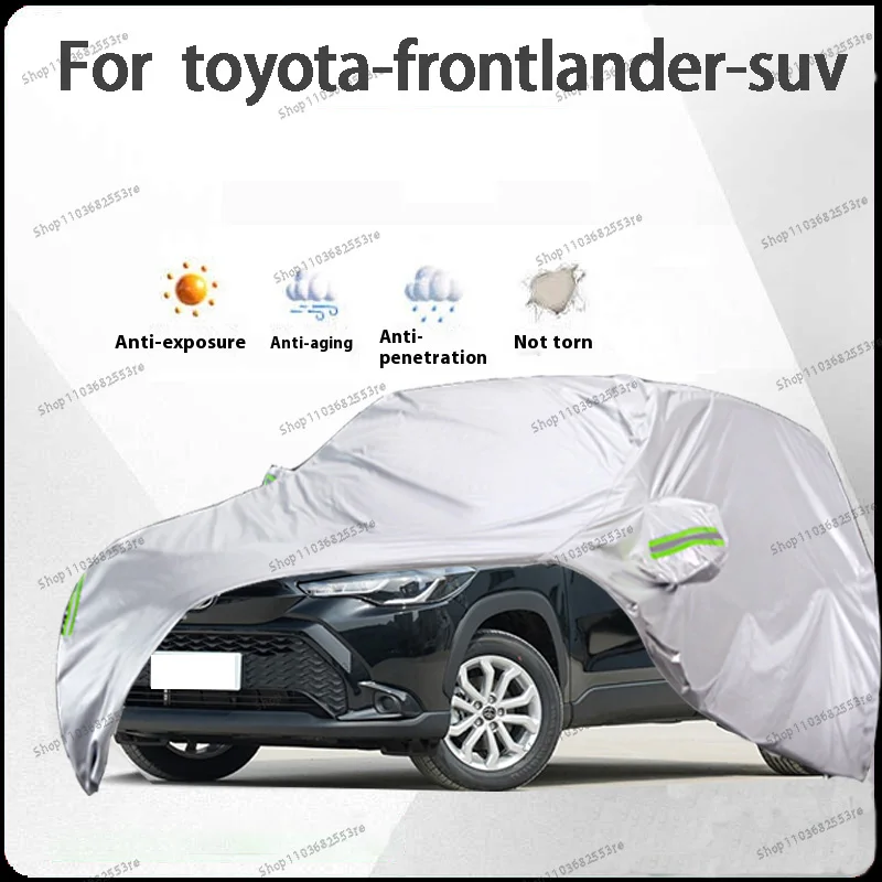 

Автомобильный чехол для Toyota Frontlande Fit — водонепроницаемый, пылезащитный, солнцезащитный козырек (УФ), снегозащитный | Серебряное полное покрытие с защитой в течение всего дня