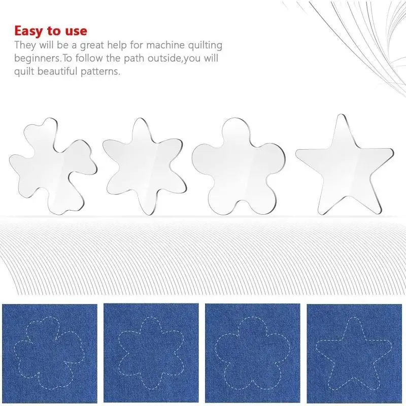 QX2E Professional Acrylic Sewing Quilting Ruler DIY Patchwork Quilting Template Ruler