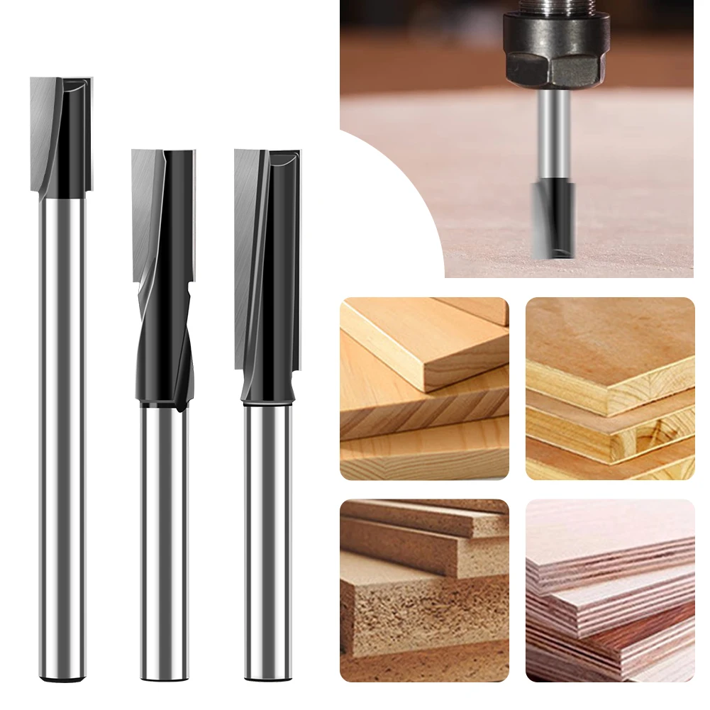 1PC 12mm 12.7mm Shank Lengthened Cleaning Bottom Keyhole Router Bit Diameter 16,18,20mm Engraving Machine Woodworking