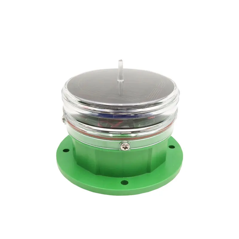 White Flashing 2NM IP67 Solar LED Magnetic Mount Marine Dock Barge Safety Beacon Light 360 Degree
