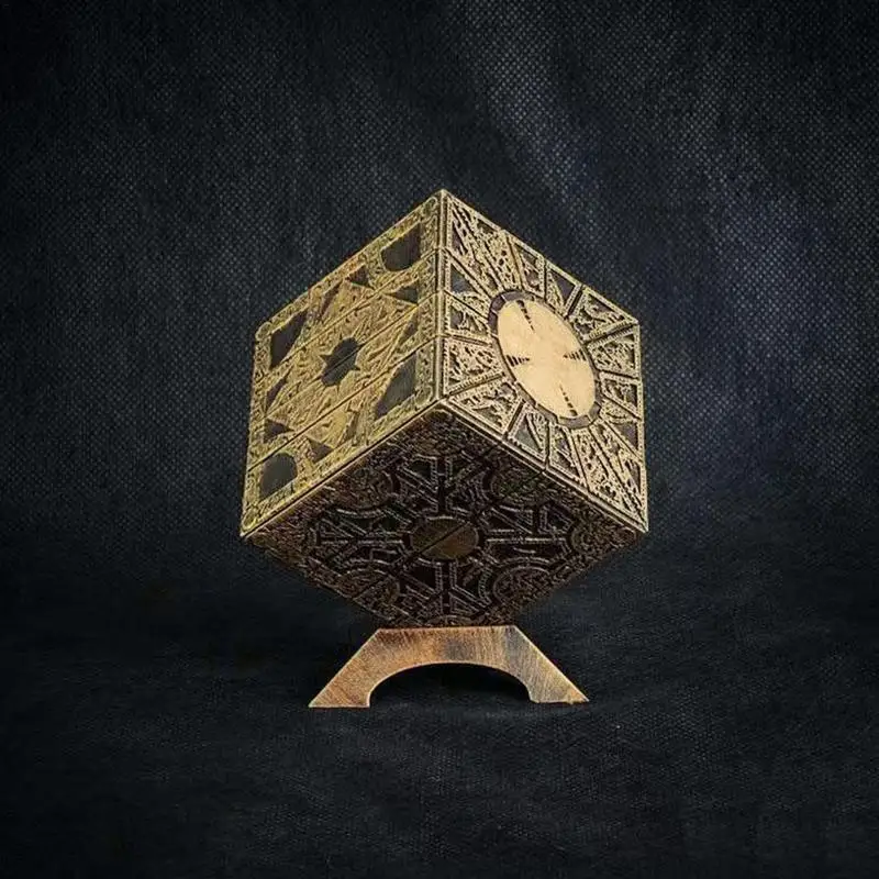 Hellraiser Puzzle Box Moveable Lament Horror Terror Figures Film Serie Hellraiser Cube Fully Pinhead Prop Figurine Table Decor