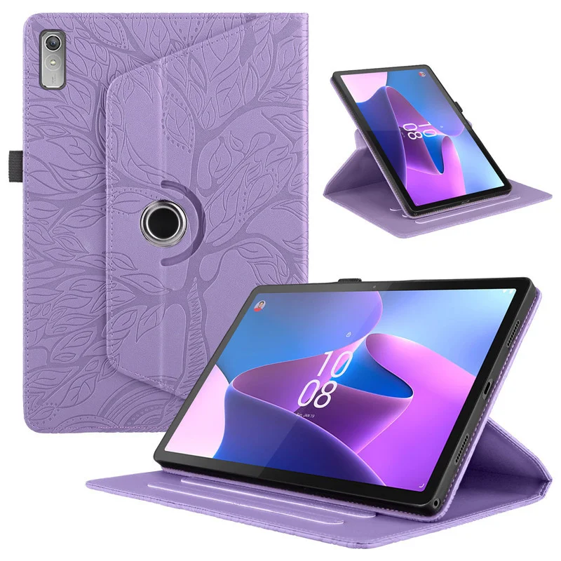 

360 Rotation Cover for Lenovo Tab P11 Gen 2 Gen2 11.5 Case TB-350 Tree Emboss Case Funda for Xiaoxin Pad Plus 2023 Tablet Cover