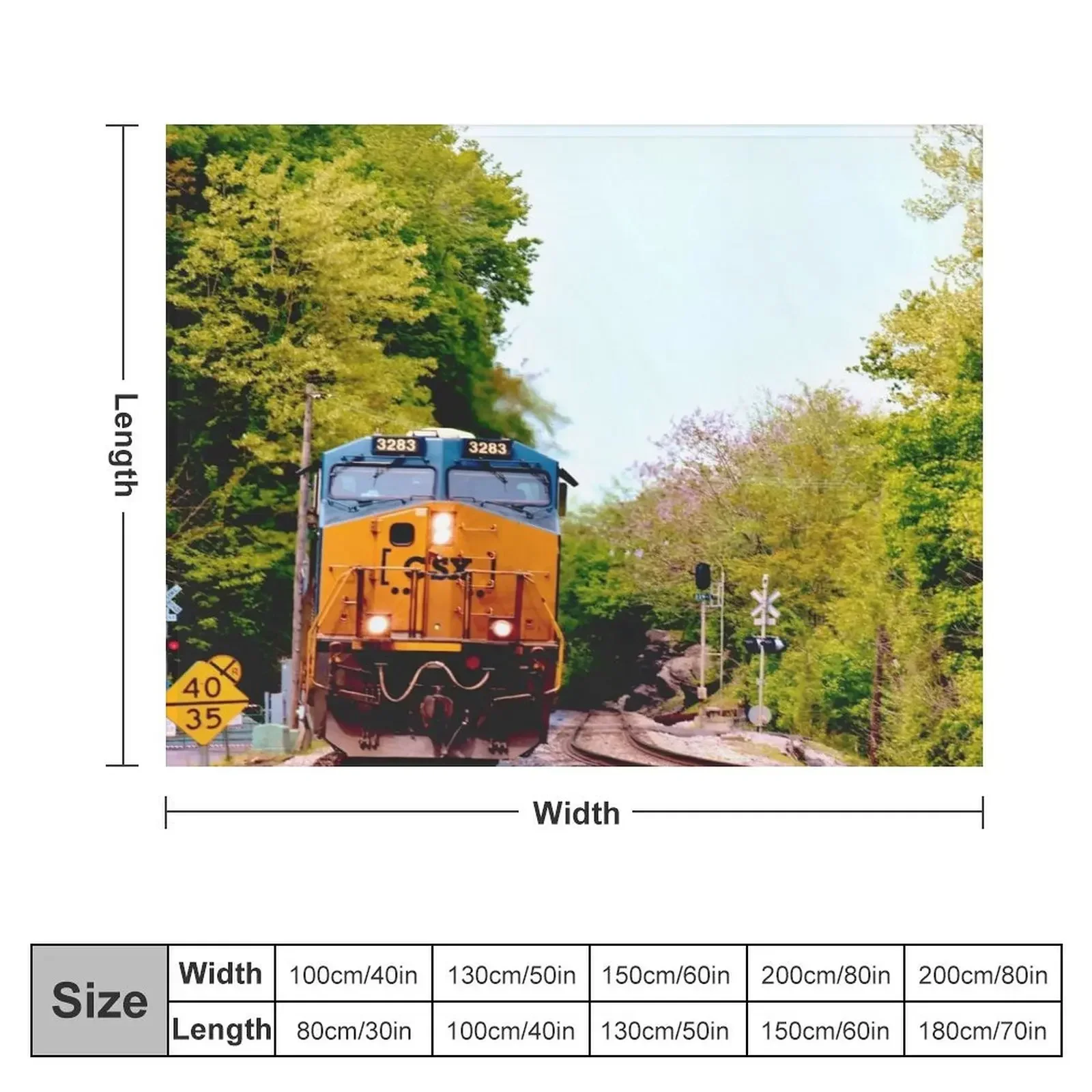 CSX Locomotive 3283 Approaching Harpers Ferry Throw Blanket Summer Beddings cosplay anime Camping Blankets