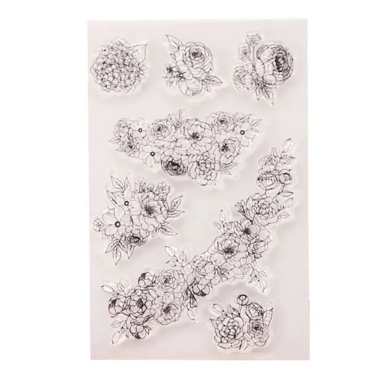

Flower Petal Clear Stamps Seal for DIY Scrapbooking Card Transparent Stamps Making Photo Album Crafts Decoration New Stamps