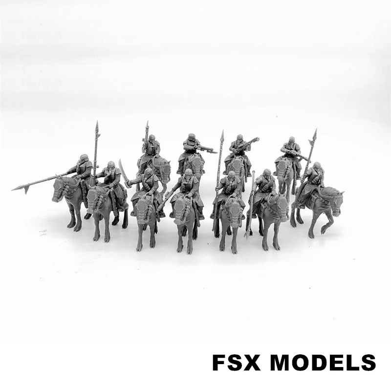 الفرسان من القوة الإمبراطورية الراتنج نموذج عدة مصغرة جمع 28 مللي متر مقياس الطاولة الحرب الألعاب شخصيات الجندي غير مصبوغ #3