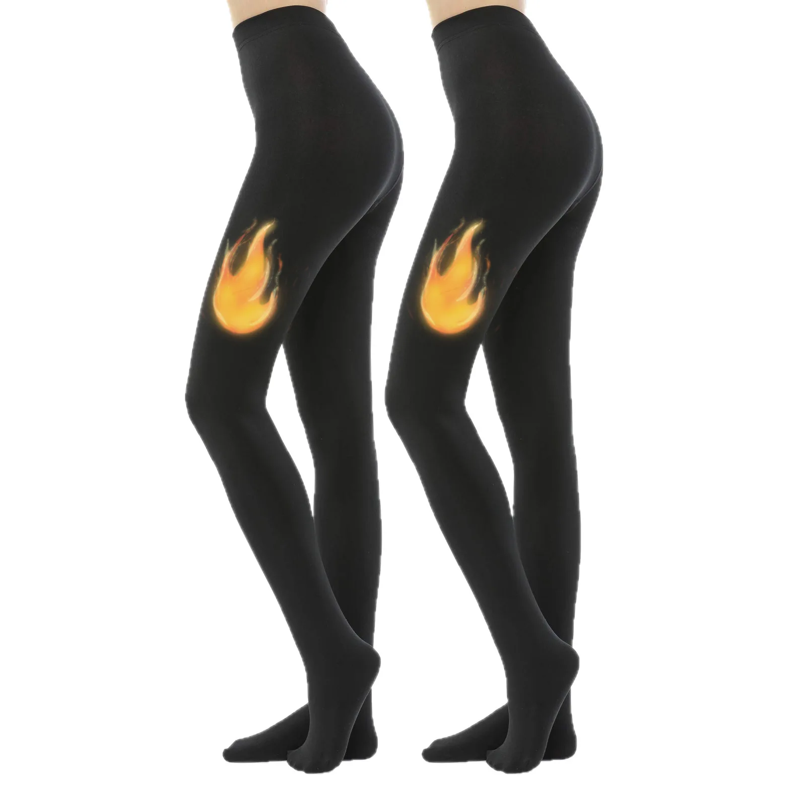 

Women's 200D Fleece Lined Tights Winter Thermal Leggings Warm Pantyhose Cold Weather Heattech Skinny Pants Plus Size