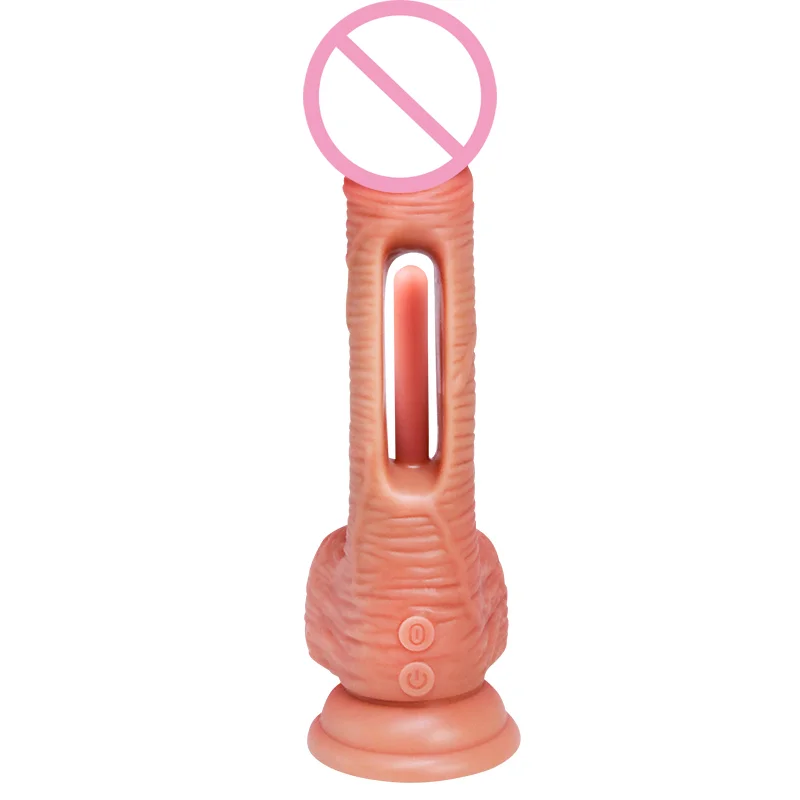 Ladies'dildo vibrator endless large dildo with magic wand and clitoral stimulation,automatic female masturbator,18adult sex toys