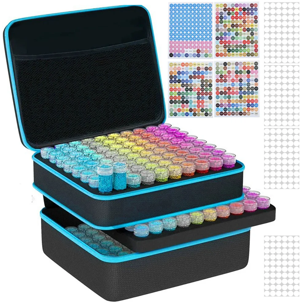 

240 Round Bottles Diamond Painting Storage Box Multi-Purpose Storage Rice Specimen Painting Art Diamond Bag