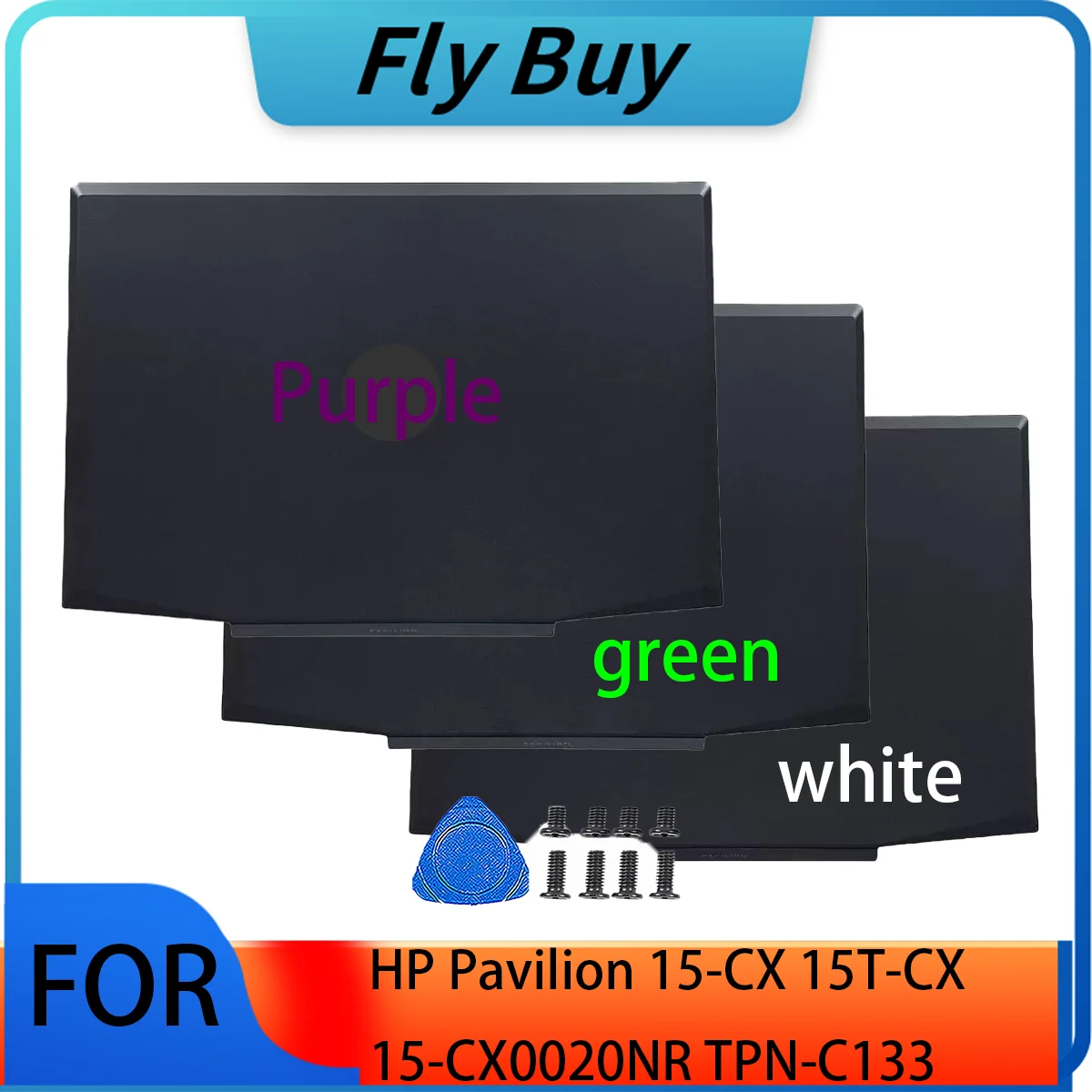 Novo para hp pavilion 15-cx 15t-cx 15-cx0020nr TPN-C133 portátil lcd capa traseira tela tampa superior moldura frontal lcd dobradiças L20314-001