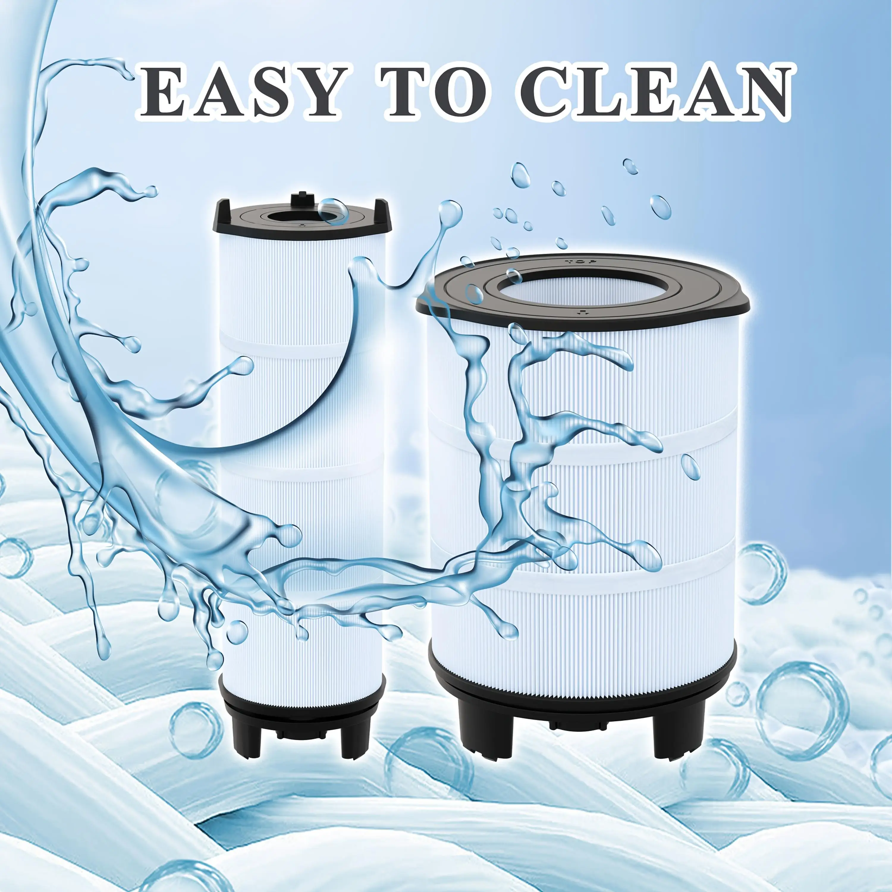 S7M120 System 3 Inner And Outer Pool Filter, Compatible With 25021-0200S & 25022-0201S, Replacement For Sta-Rite System 3