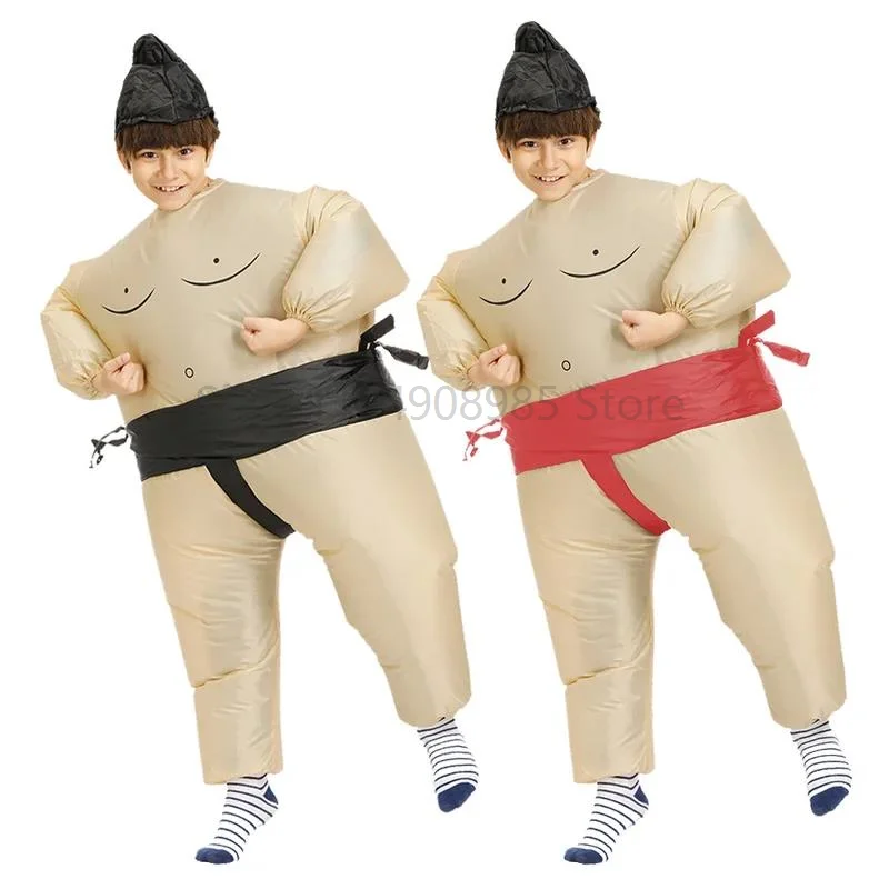 

Kids Halloween Cosplay Costumes Japanese Sumo Fighter Inflatable Costume Anime Purim Party Role Play Children Suits