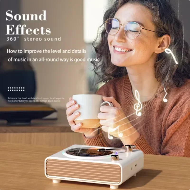 

Беспроводная колонка для сна, мотоциклетная HIFI-колонка, высококачественные Bluetooth-колонки, ретро-радио, настольная музыкальная карусель, светодиодные фонари