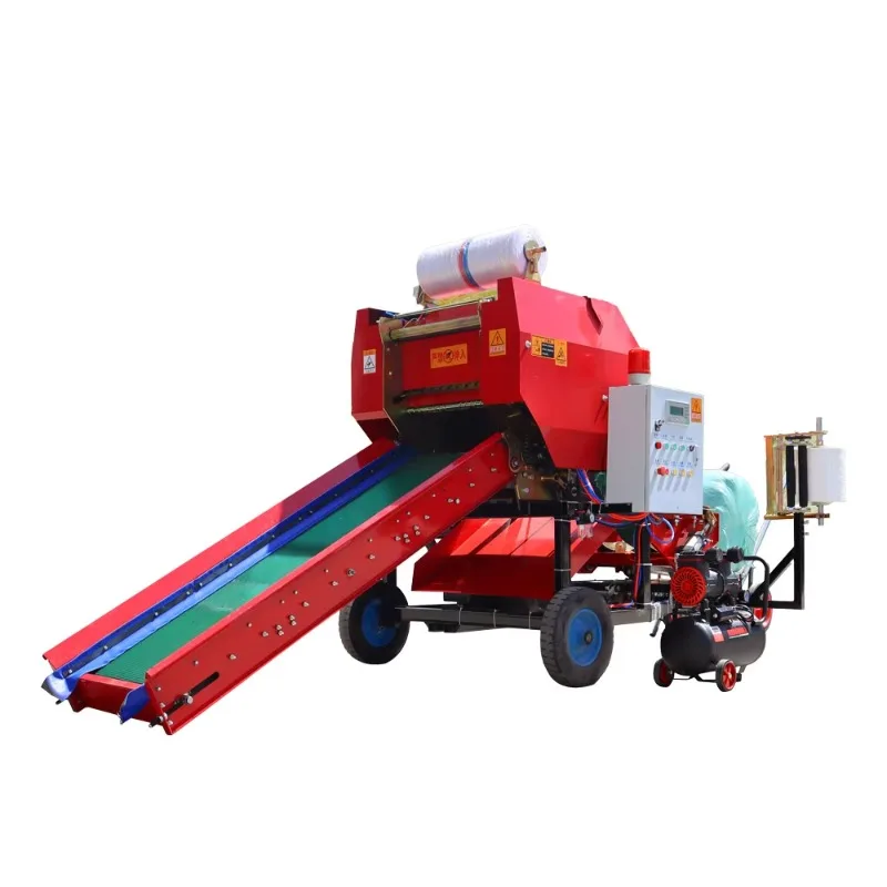 【From China】Round Bale Silage Baler Wrapper Machine Forage Grass Hay Automatic Packing And Wrapping Equipment For Livestock Feed