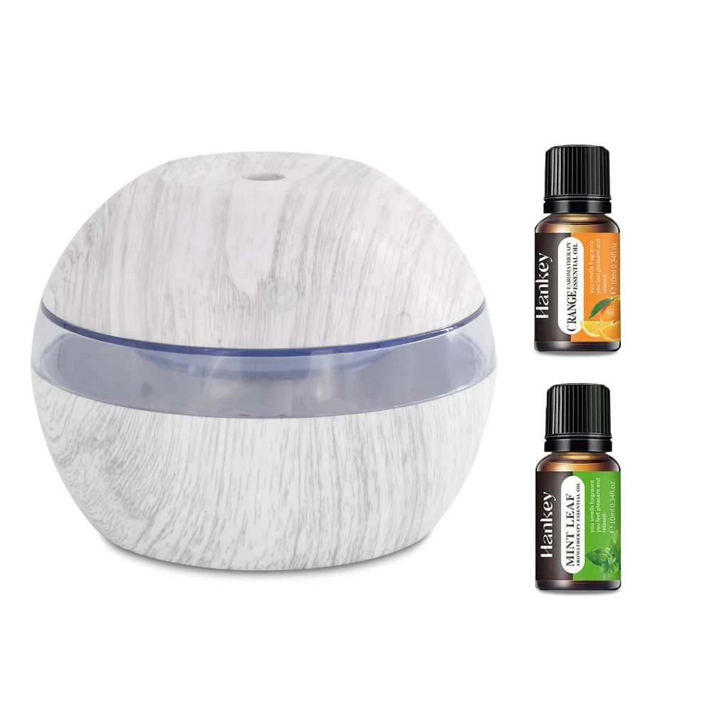 

300ml Ultrasonic Humidifier with Aromatherapy Diffuser, 7 Color LED Lights, Touch Control & USB Power for Home/Office