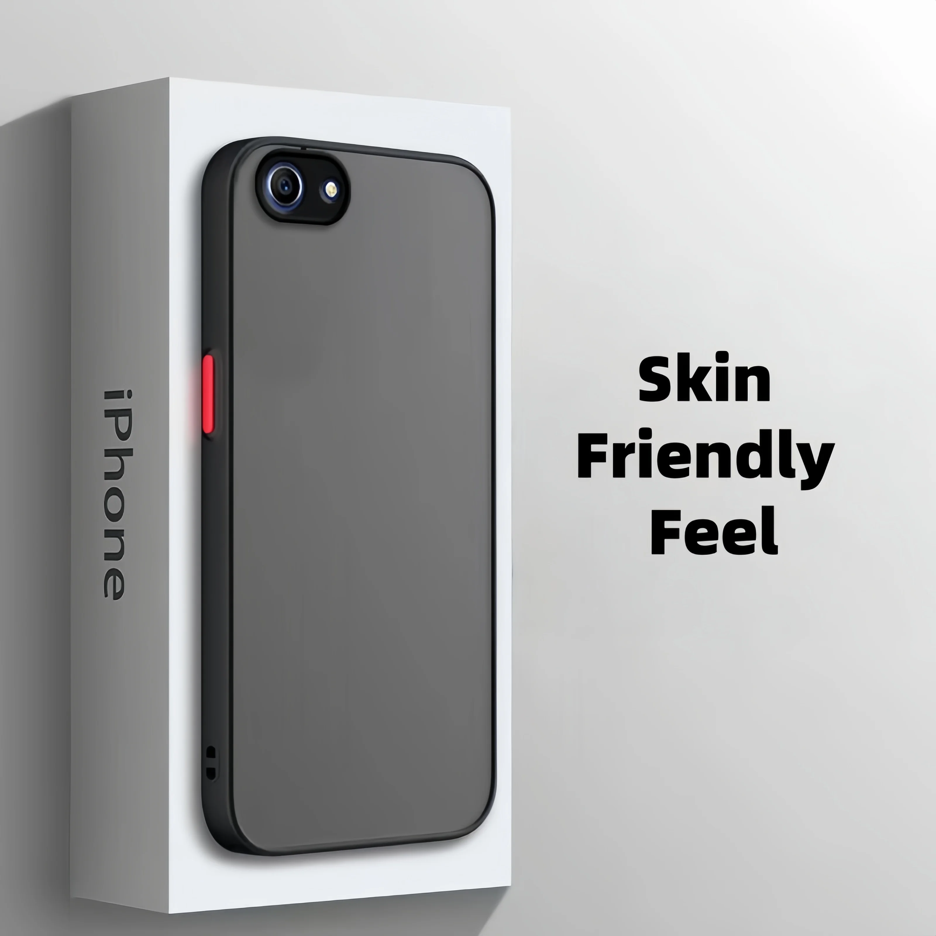 Modische Farb-Kontrast-Hülle mit Hautgefühl, Transluzent und Matt, Schlanke Schutzhülle für iPhone 17e/16e/SE2022/SE2020/8/7/8+/7+/XR/XS MAX/X/XS
