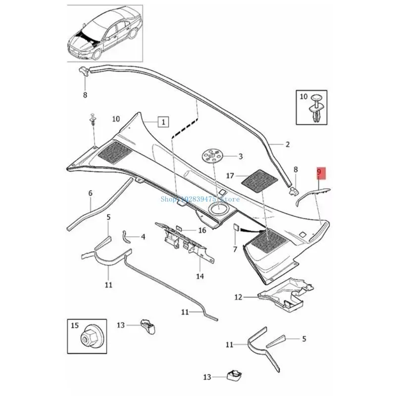 

33WB Cowl Panel Cover 31218597 Replacement Windscreen Drainage Cover Front Trim Cover