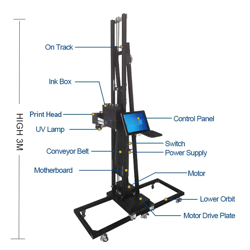 TH-UV1400A مصنع 3D الأشعة فوق البنفسجية طابعة نافثة للحبر الجدار العمودي آلة الطباعة الداخلية والخارجية