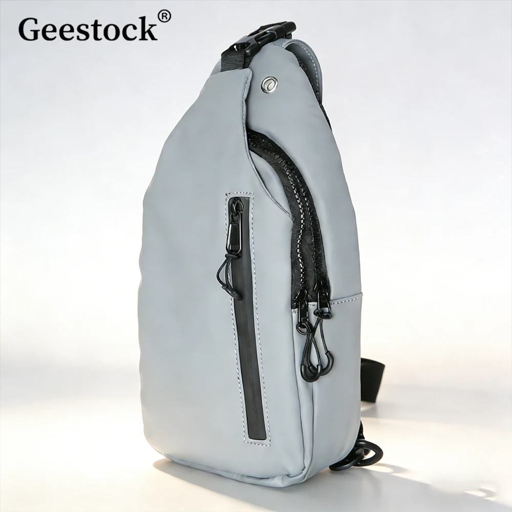 

Geestock Crossbody Sling Backpack Sling Bag Travel Hiking Lightweight Chest Bag Daypack Adjustable Shoulder Bag for Running