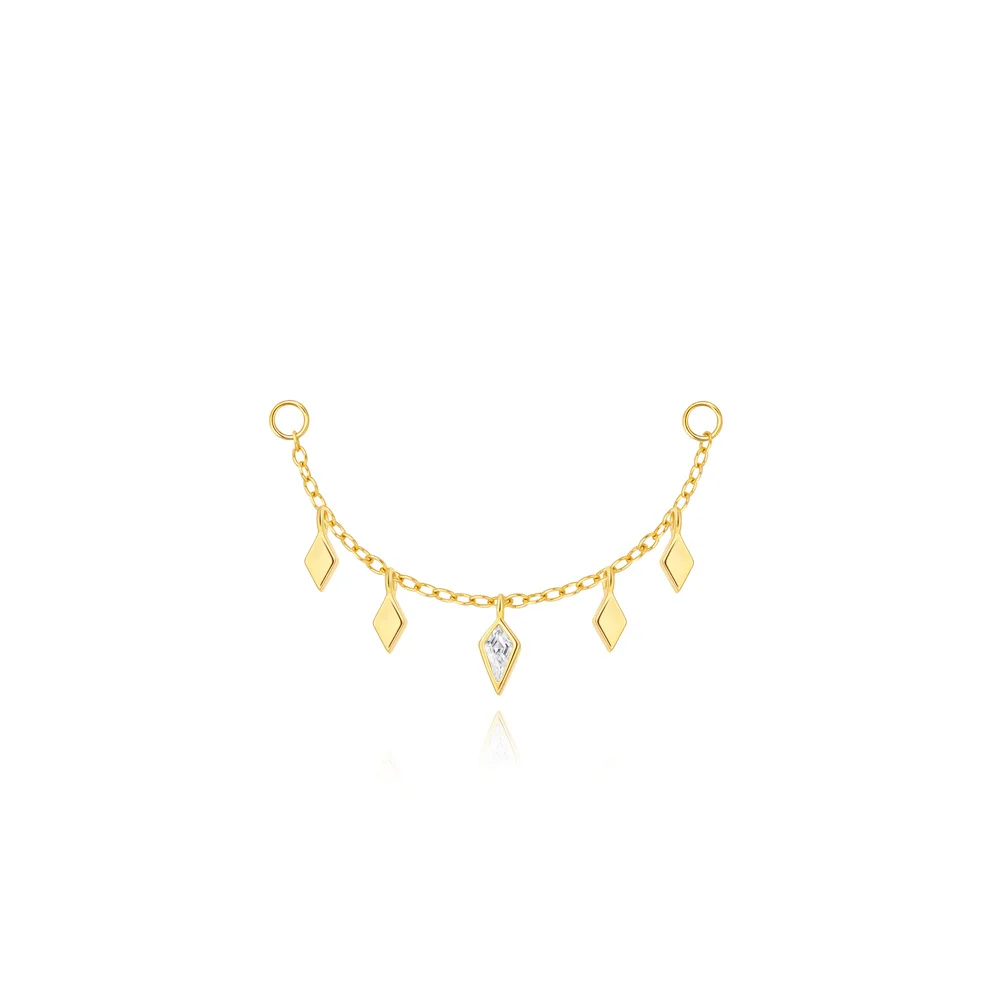 AIDE 925 Sterling Silber 9 Arten Zirkon CZ Kette Ersatzteile Rock Punk Hoop Piercing Hoops Tropfen Ohrring Edlen Schmuck Geschenk 1 stück