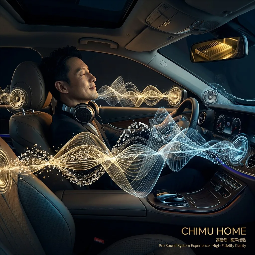 【CHIMU HOME】 for Hifi Car Audio Power Amplifier 80W x 6 Channels Full Range 6-Ch Pro Amp for Automotive Sound System