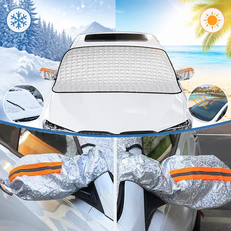 

Magnetic Car Windshield Snow Cover for Sedan and SUV Winter Frost Ice Protector Sun Shade