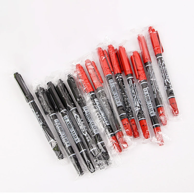 Picture 4: 10Pcs/Set Dual Tip 0.7/1.5 mm Nib Marker Waterproof Black Blue Red Oily Manga Art Marker Pens Student School Office Stationery