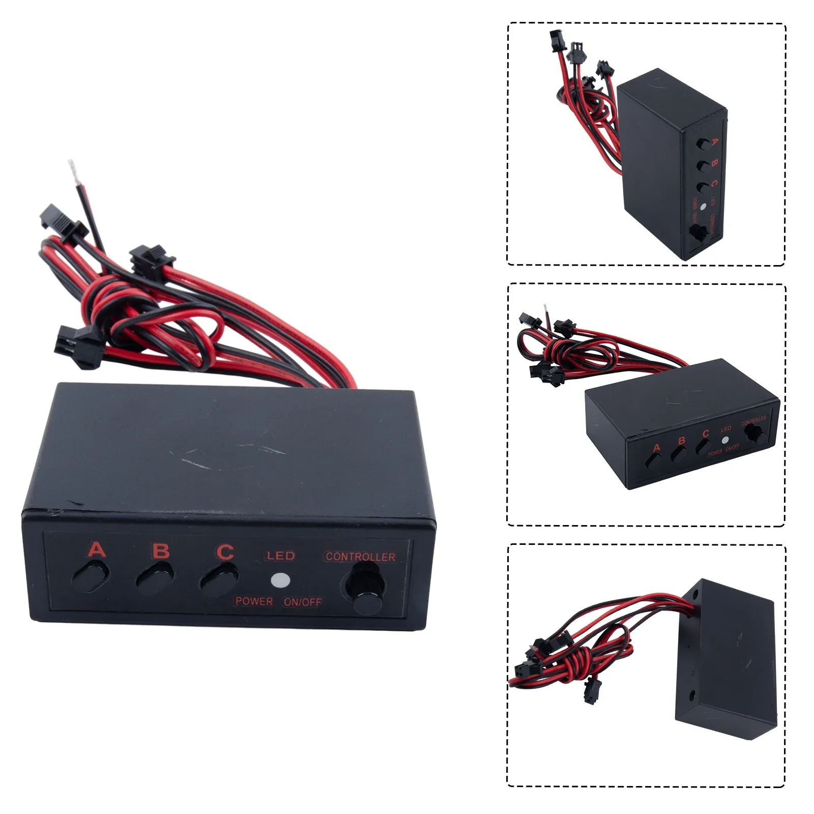 1Pc Car 4 Ways LED Strobe Flash Light Lamp Flasher Flashing Controller Box Flasher Module 12V Strobe Controller Flash Tail