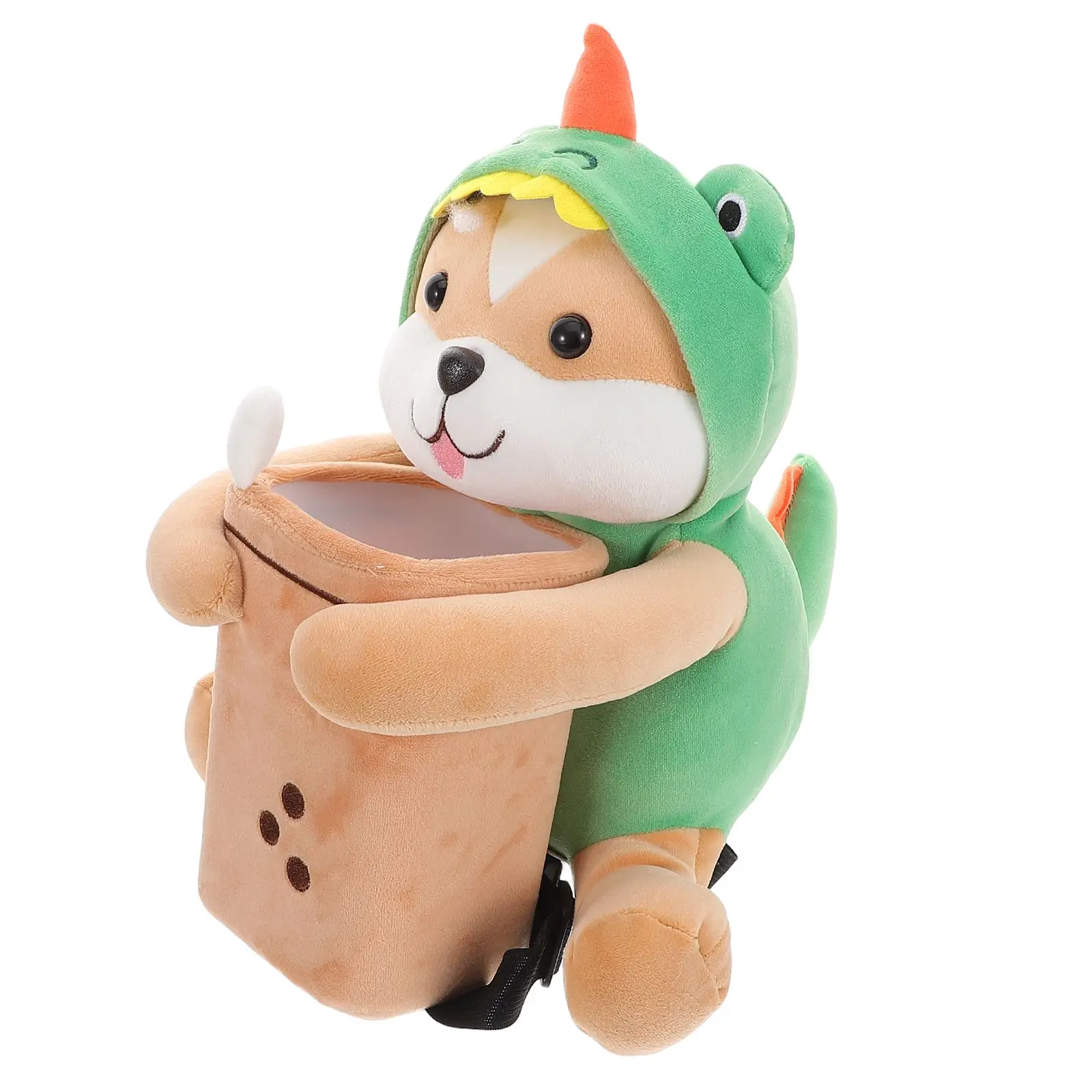 

Car Tissue Box Holder Cartoon Animal Trash Can Creative Car Decor Armrest Hanging Tissues Cylinder Storage Solution