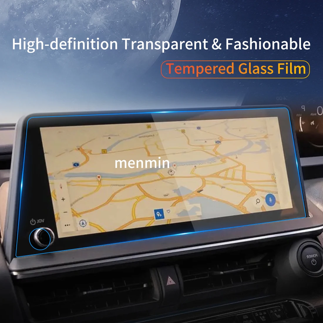 Car Stickers Carplay Screen Protector For TOYOTA Prius R 2024 Display Tempered Glass Protective Film Navigation Auto Accessories