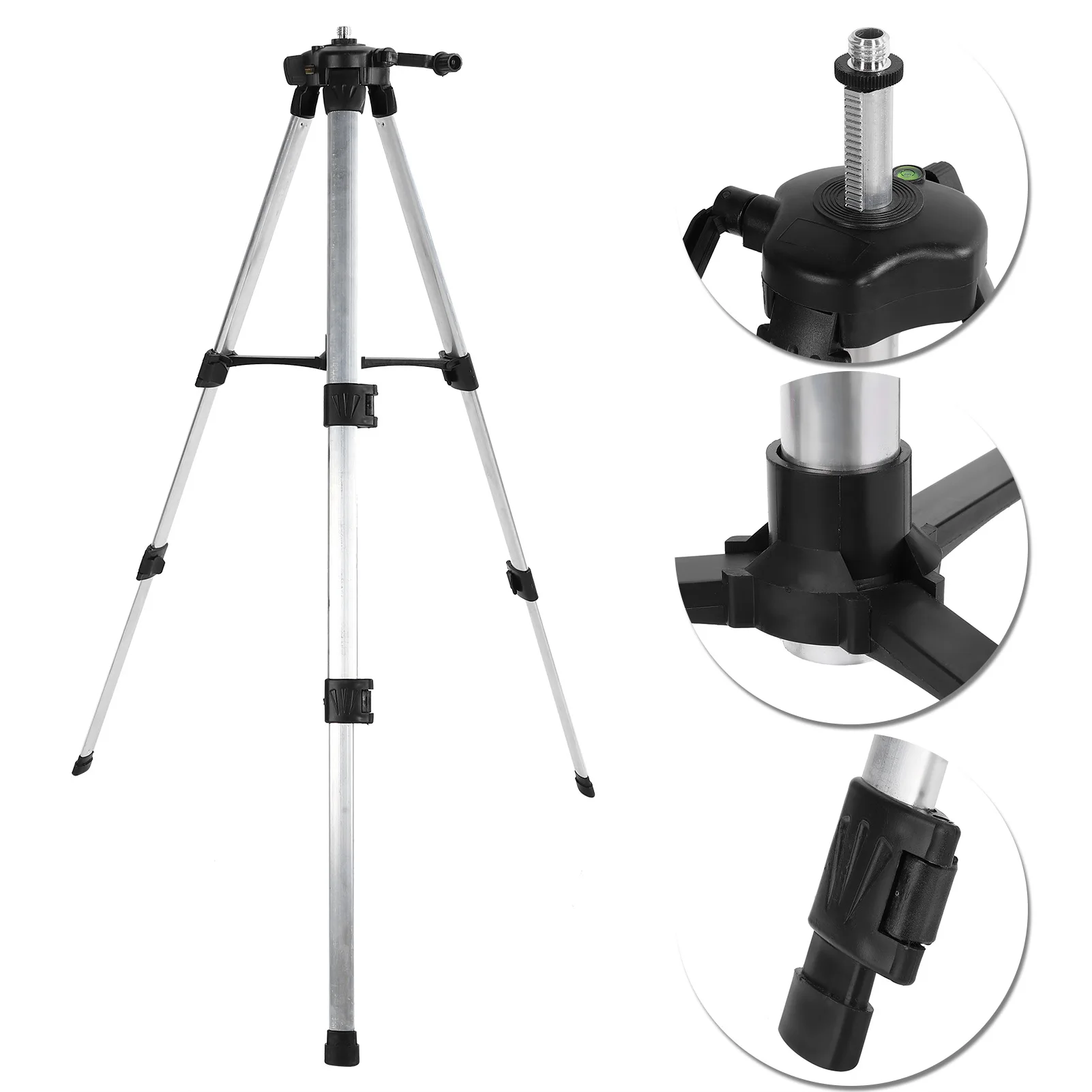 Level Inclinometer Tripod Aluminum Alloy Level Bracket 120cm Total Height 115cm Standing Height 5/8in Mounting Hole for