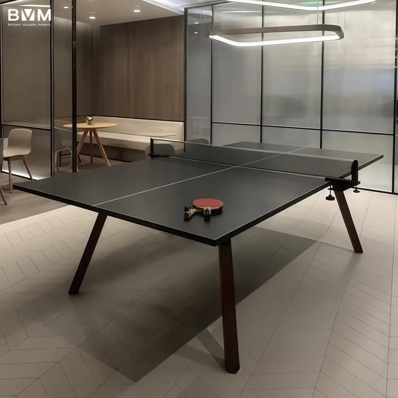BVM Simple World, Household Solid Wood Standard Table Tennis Table Indoor Foldable Professional Competition Home Table