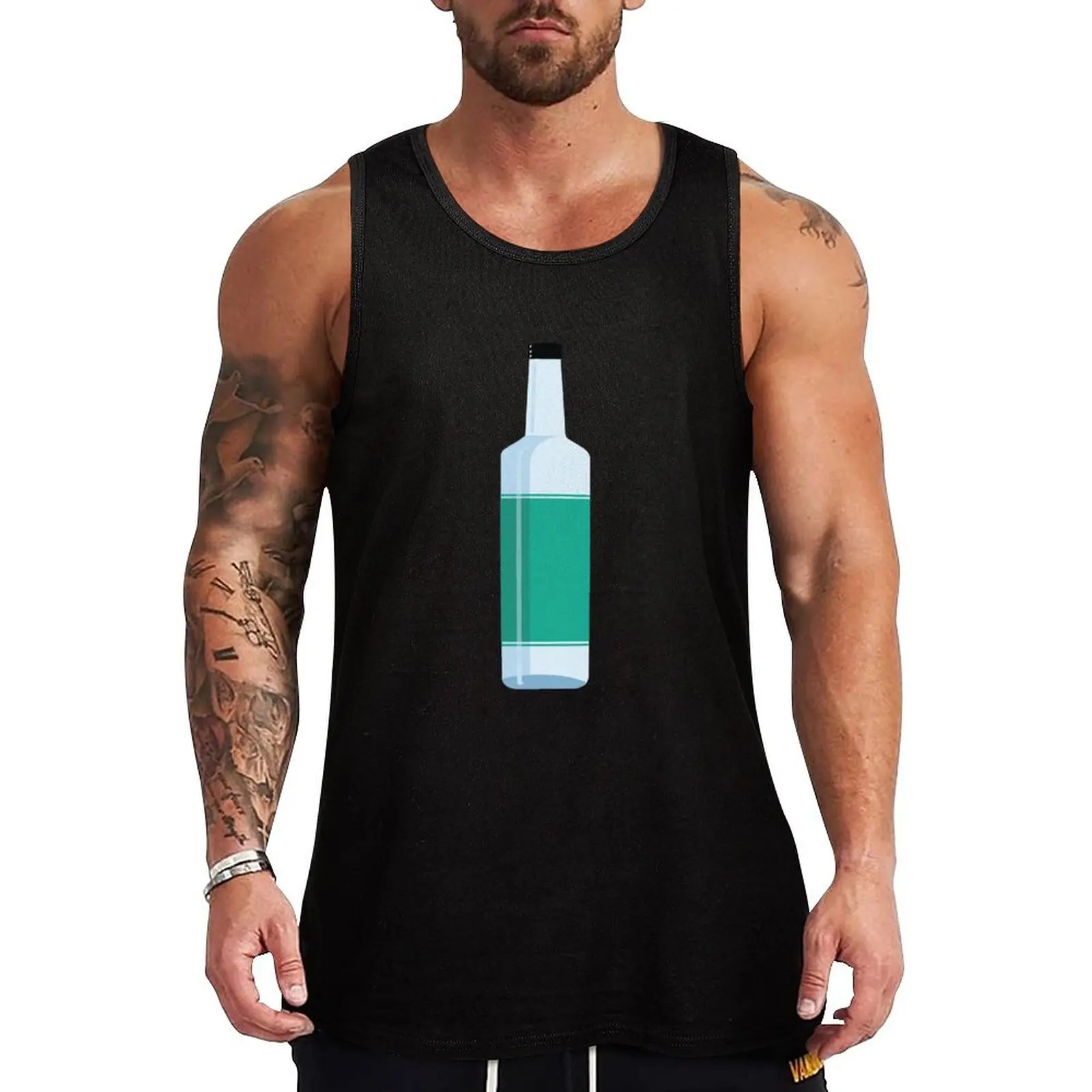 

BOTTLE OF PFEFFI Tank Top Japanese t-shirt Clothing Fitness men clothing