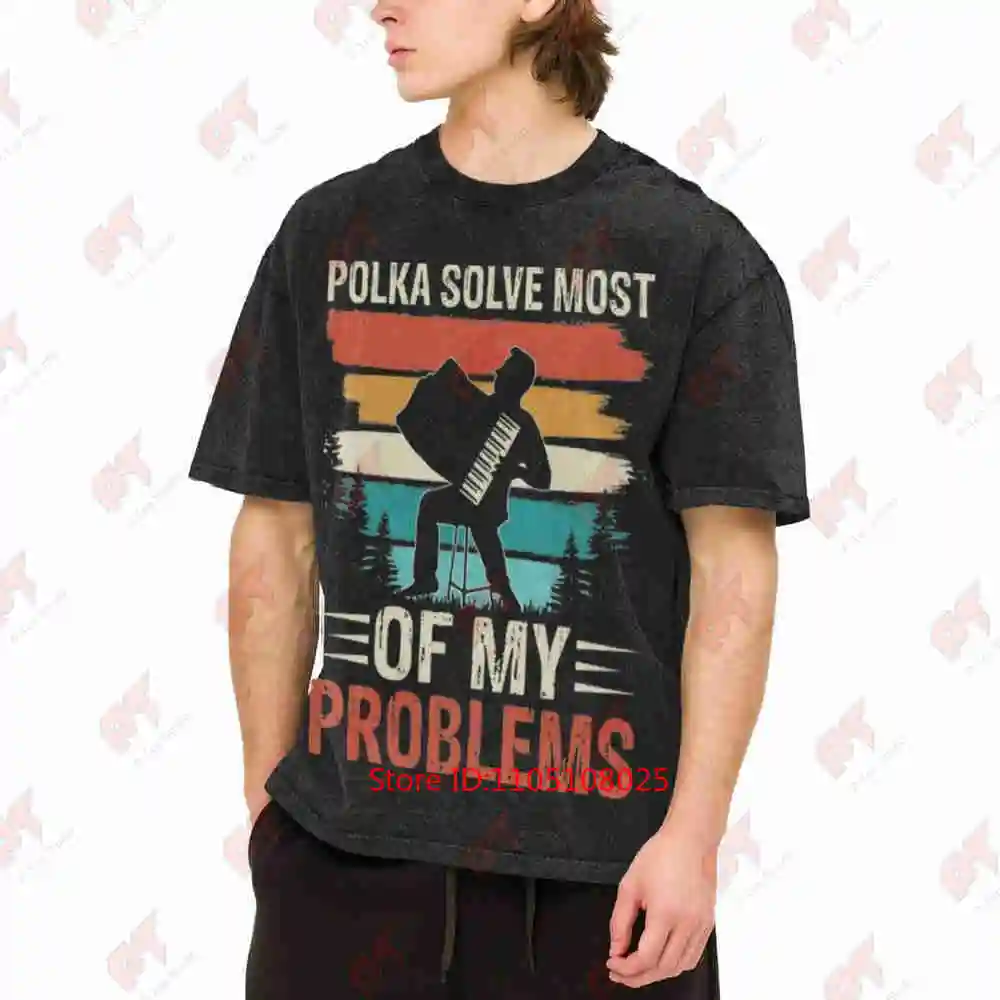 Accordion Vintage Washed Tee Pure Cotton T-Shirt