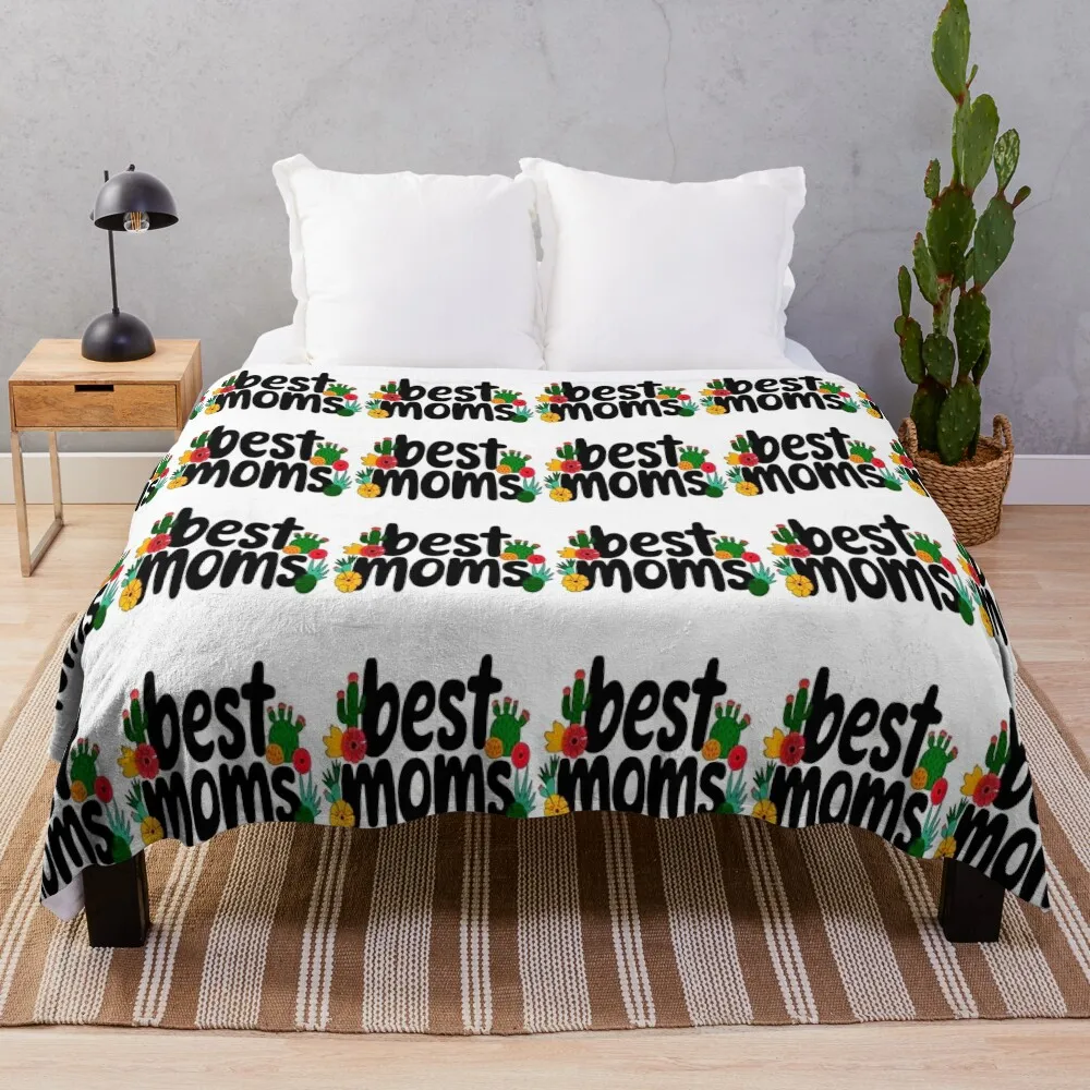 BEST MOMS MOTHER'S DAY CLASSIC TSHIRT Throw Blanket Soft Beds Thermal Luxury Designer Blankets