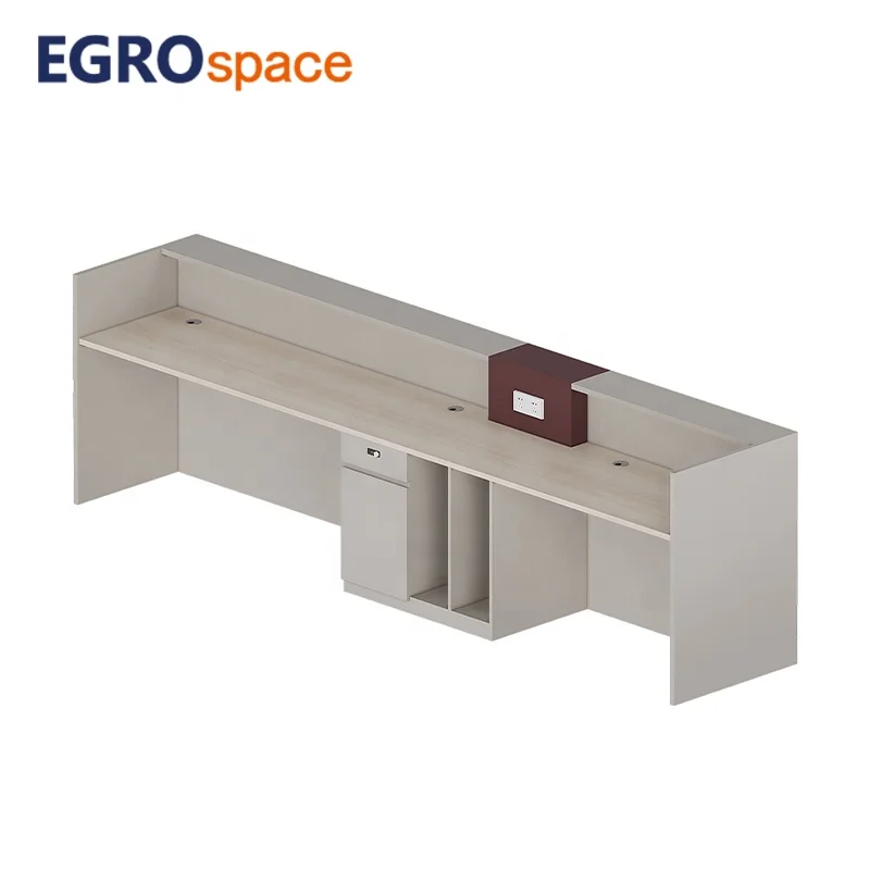 

Modern Luxury Desk Material Office Simply Design White Reception Table