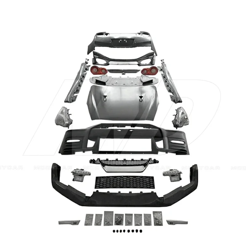 2020 نيسمو نمط نصف ألياف الكربون بوديكيت PP الجسم أطقم ل 2008-2020 R35 GTR