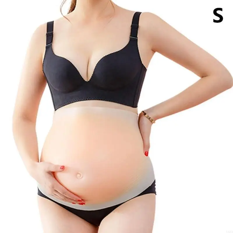 

Y88D Realistic Silicone Belly Prosthesis Adjustable Waistband For Maternity Simulation Cosplay And Pregnancy Costume