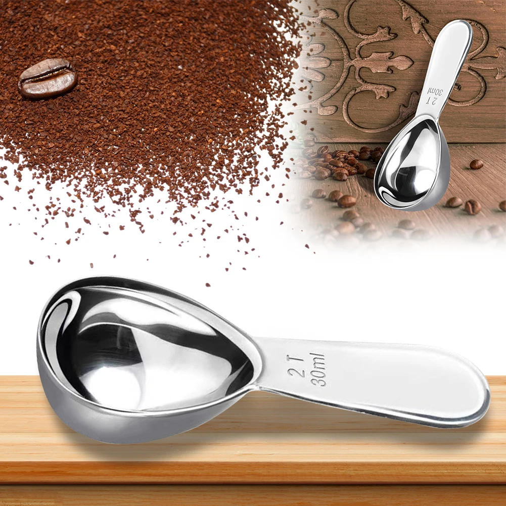 

304 Stainless Steel Coffee Scoop 15ml 30ml Coffee Measuring Scoop Short Handle Tablespoon for Coffee Tea Sugar