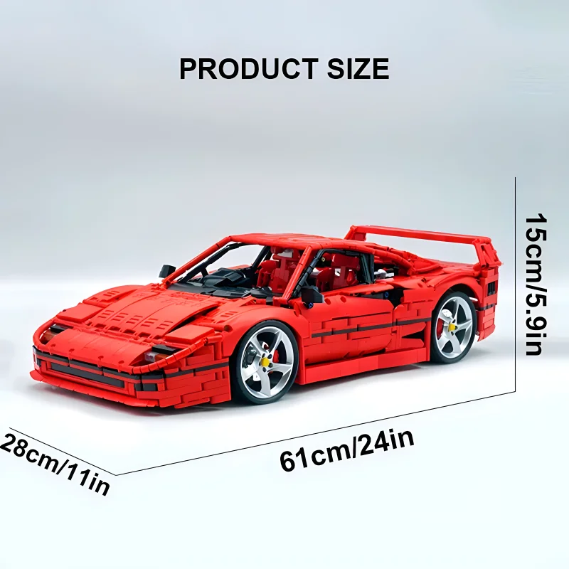 MOC-X-001 Technical Super Sport Car Hypercar Compatible 42143 Car Model Building Blocks Brick Puzzle Toy Christmas Gift For Kids