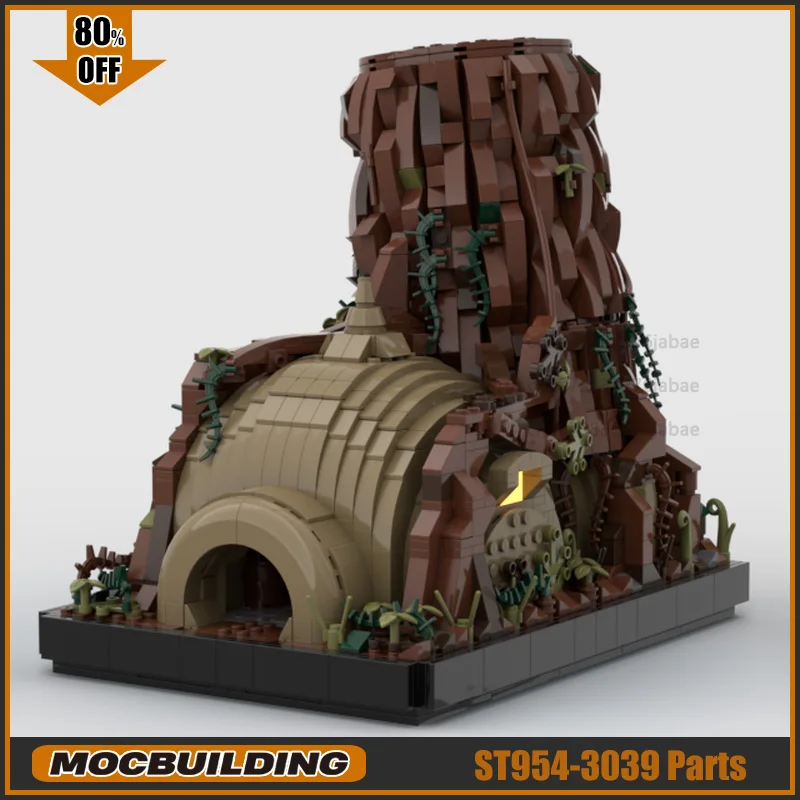 UCS ฉากภาพยนตร์ที่มีชื่อเสียง Master's Hut House Undisturbed MOC Building Blocks คอลเลกชัน DIY ASSEMBLY เทคโนโลยีอิฐของเล่นของขวัญ