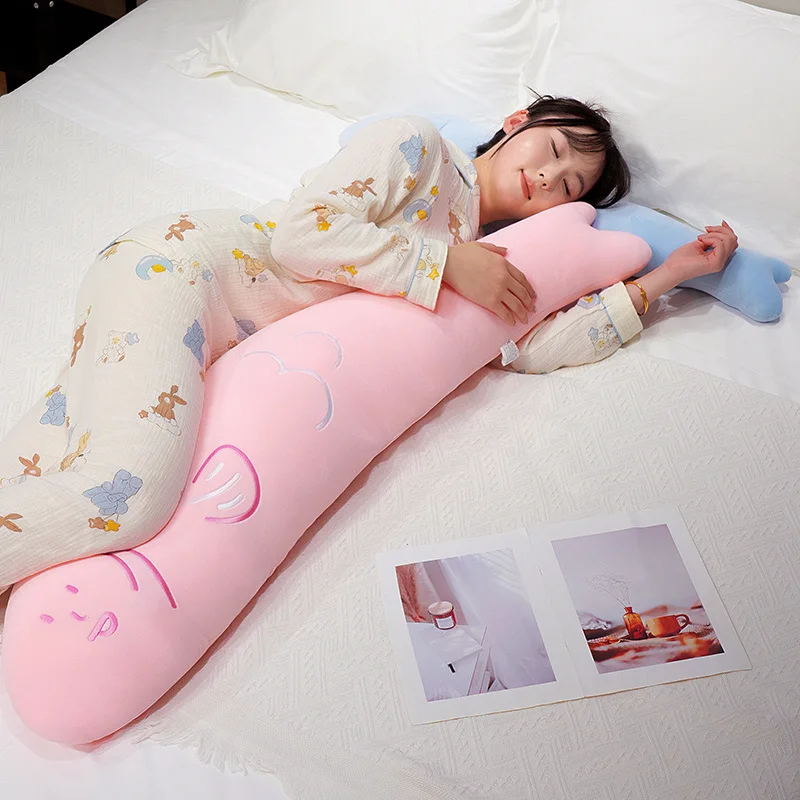 80/120 Cm Leuke Vis Kant Slapen Lichaam Pluche Kussen Zachte Cartoon Dier Pop Zwangerschap Slaap Been Grijper kussens Room Decor Gift