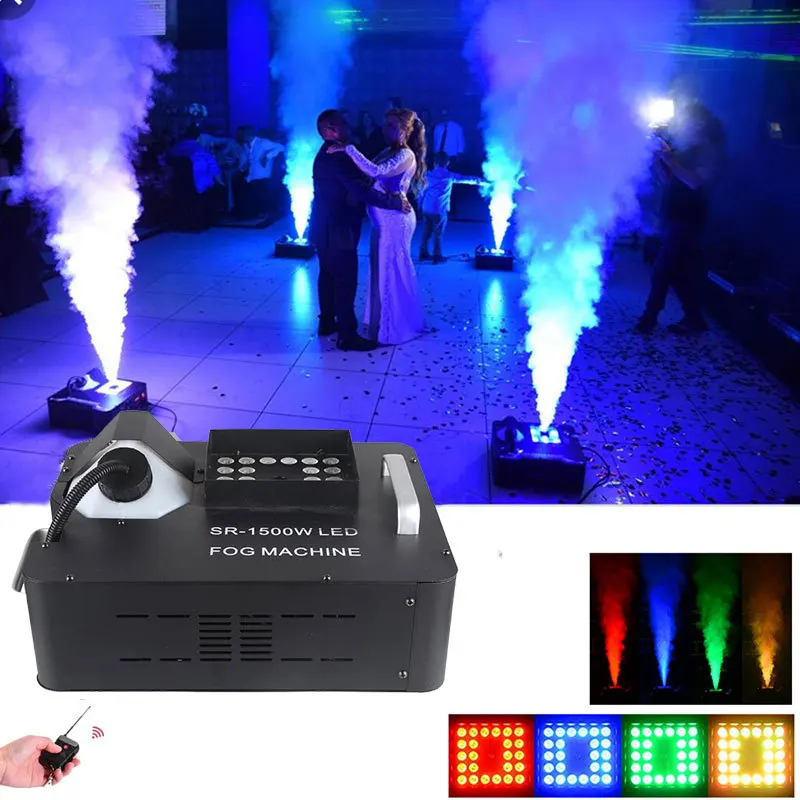 SK-1500B 3 In 1 LED Air Column Smoke Upward Spray Smoke Special Effect Stage Celebration Wedding Performance Effect Light