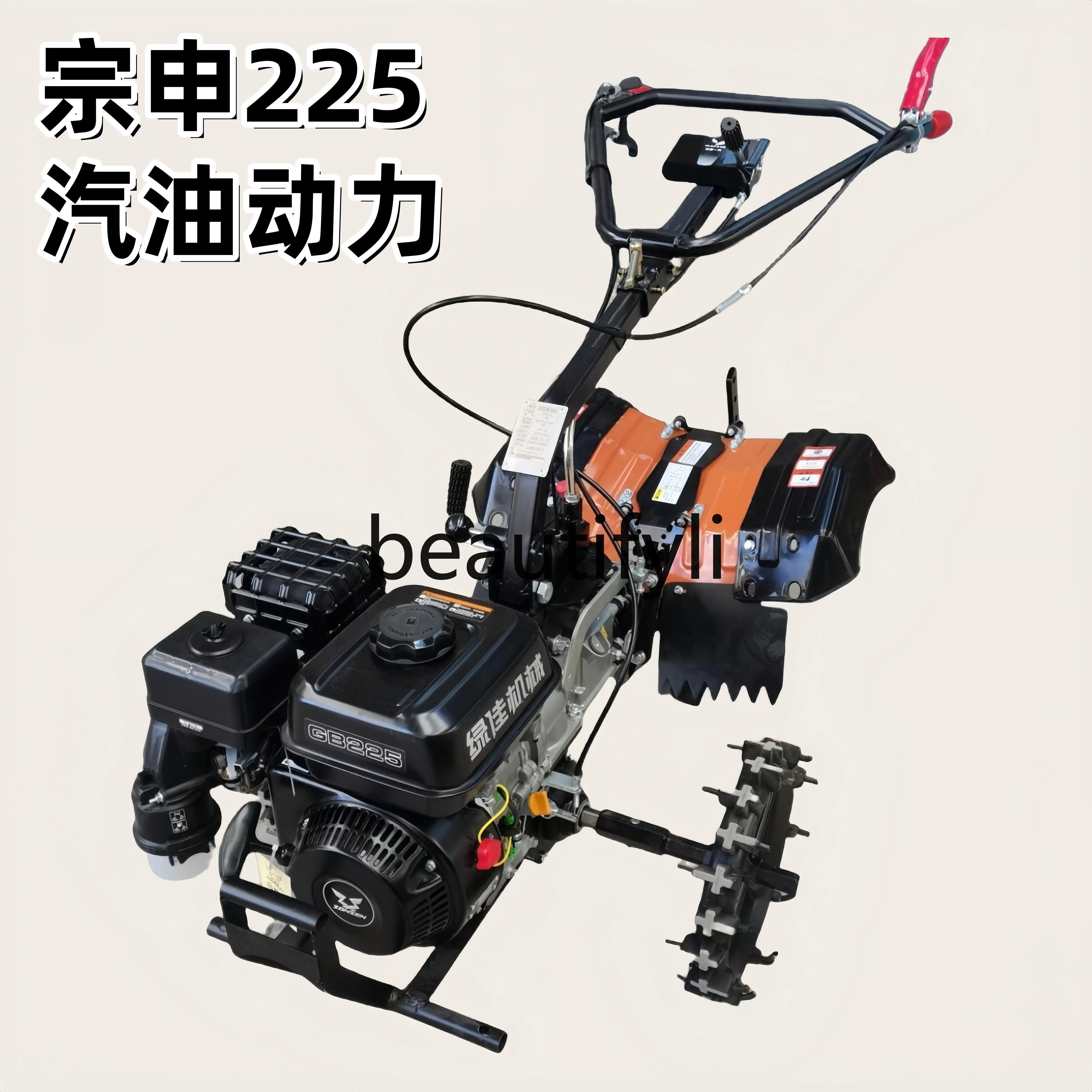 New four-wheel drive trencher trenching and soil cultivation micro-tiller soil loosening and weeding backfill