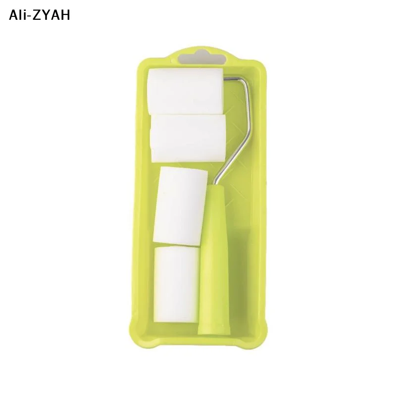 【HY6】【YY31】6Pcs High-Density Foam Paint Roller Paint Tray Liner 2 Inch Small Paint Roller Kit For Wall Painting Tools